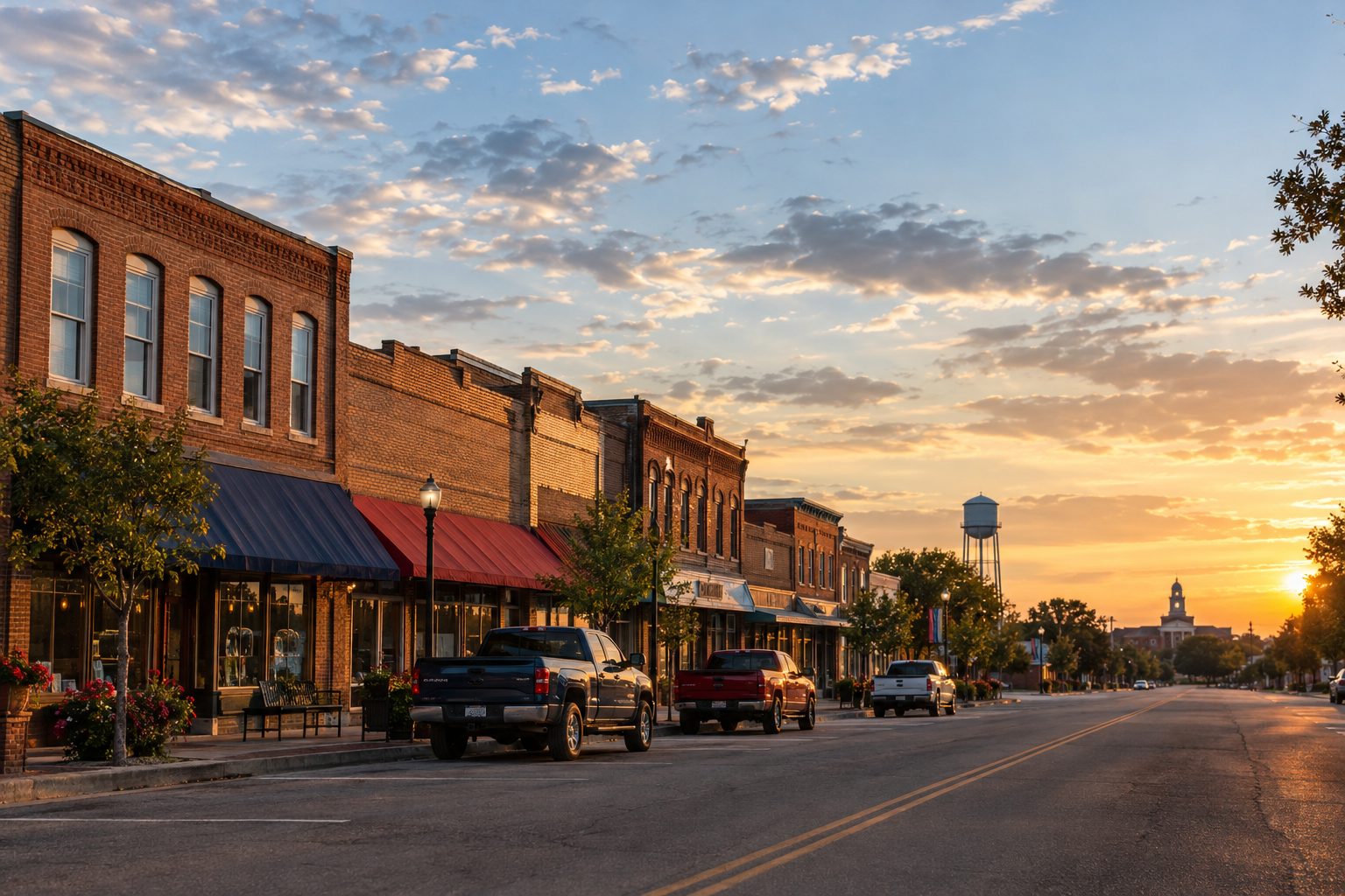 Small-town Texas main street
